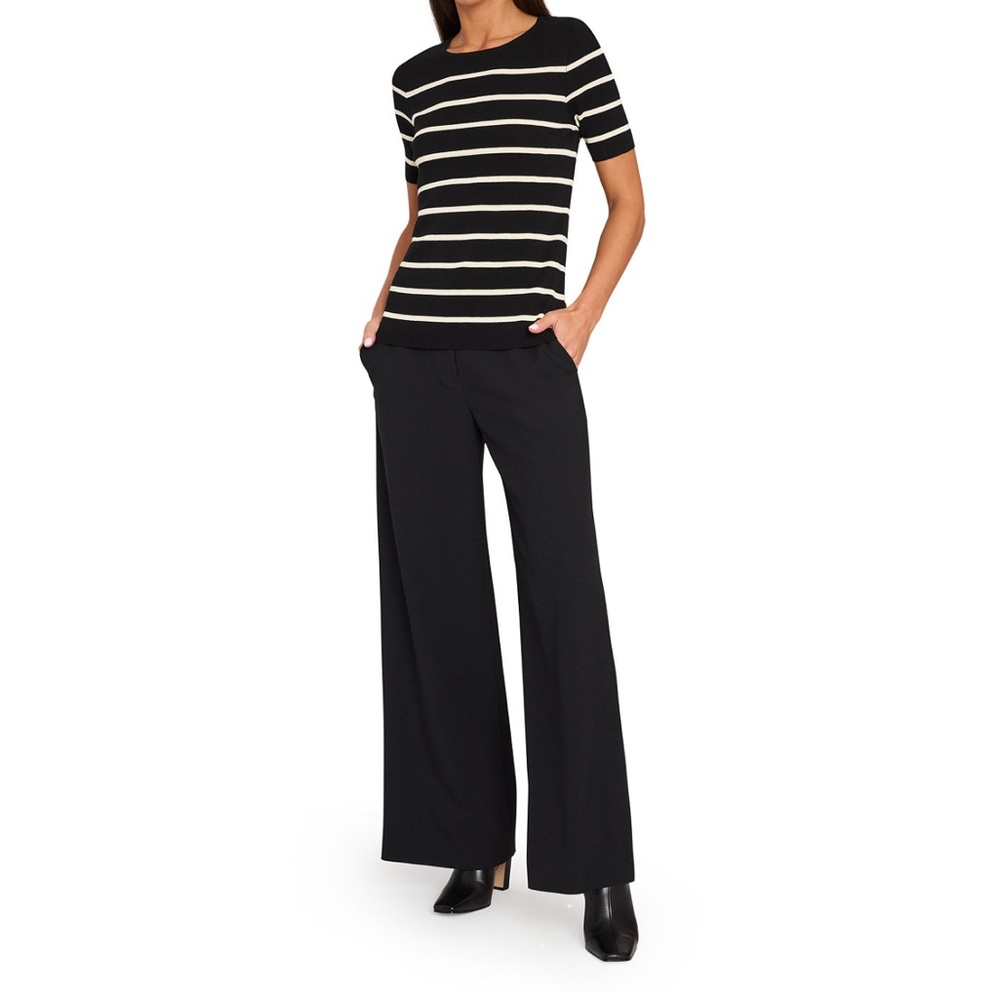 Tahari ASL Women's Black Mid-Rise Wide-Leg Pants - Size 12 - New Without Tag